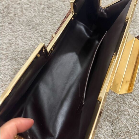 Tiger Stripes Hair-on Cowhide Handmade Unique Folding Kisslock Handbag/Multi Use - Picture 16 of 16